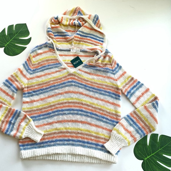 🌸ROXY Snow White Rainbow Sweater🌸 - Picture 2 of 8